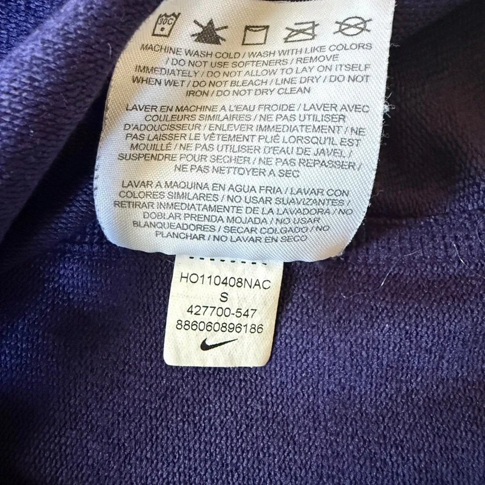 Nike Dri-FIT Purple Grid Running Hoodie Womens Small‎ Reflective Pullover Pocket